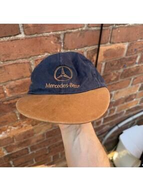 Vintage Mercedes Benz strap back hat OS